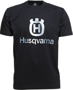 Husqvarna T-Shirt, navy - big logo in the group Clothes & Protective Equipment / Workwear / Accessories at Motorsågsbutiken (1016371)