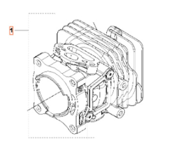 Cylinder Husqvarna T525 in the group Husqvarna Chainsaw 5-series / Spare parts Husqvarna T525 chainsaw at Motorsågsbutiken (5010158-01)