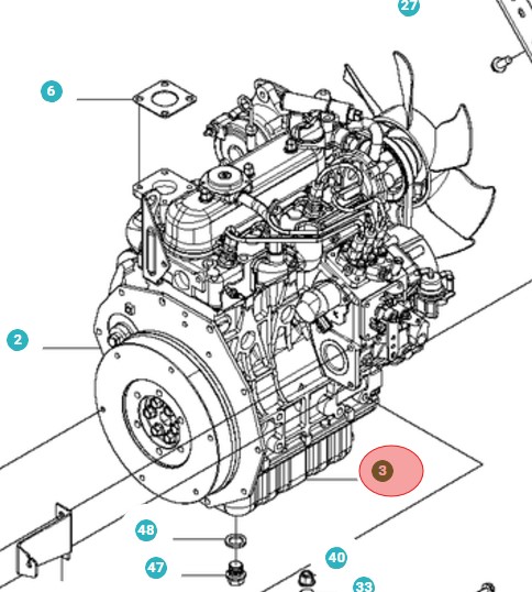 Oil Sump D1105 5010816-01 in the group  at Motorsågsbutiken (5010816-01)