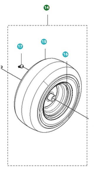 Wheel 5010823-01 in the group  at Motorsågsbutiken (5010823-01)