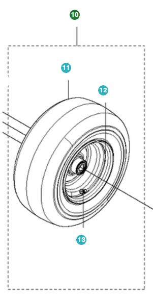 Wheels With Bearings 5010832-01 in the group  at Motorsågsbutiken (5010832-01)