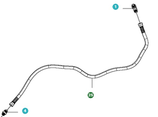 Hydraulic Hose, L=1250 5010873-02 in the group  at Motorsågsbutiken (5010873-02)