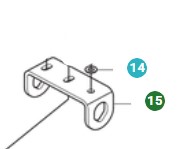 Bracket, Holder Rear Wheel Axle 5013213-01 in the group  at Motorsågsbutiken (5013213-01)