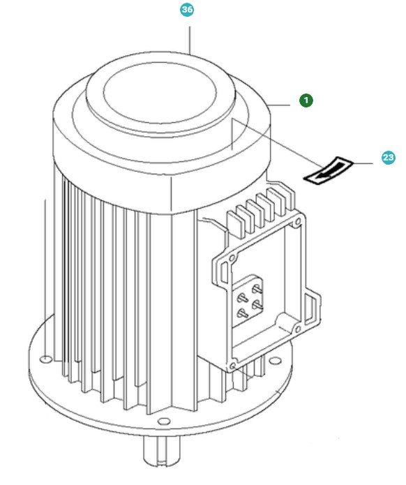 Electric motor 9.2Kw, 400-480V 5013656-01 in the group  at Motorsågsbutiken (5013656-01)