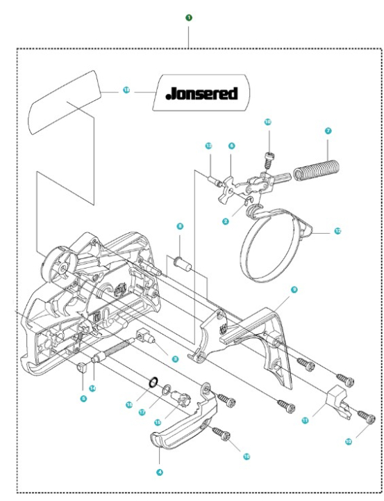 Clutch cover assembly in the group  at Motorsågsbutiken (5013882-02)