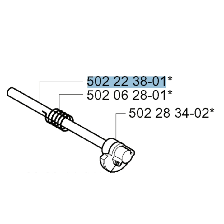 Pipe shaft 5022238-01 in the group at Motorsågsbutiken (5022238-01)
