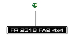 Label Fr2318 Fa2 4X4 5022926-10 in the group at Motorsågsbutiken (5022926-10)