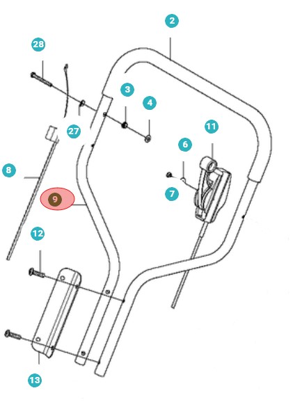 Handle Kpl 5029064-04 in the group at Motorsågsbutiken (5029064-04)