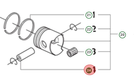Piston Bolt 5032891-09 in the group at Motorsågsbutiken (5032891-09)