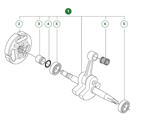 Crankshaft Assy Kit in the group  at Motorsågsbutiken (5037487-06)