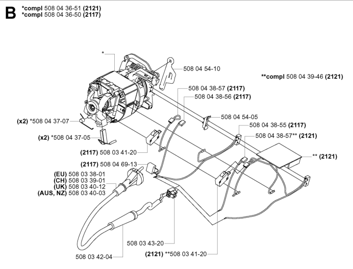 Engine 5080436-51 in the group  at Motorsågsbutiken (5080436-51)
