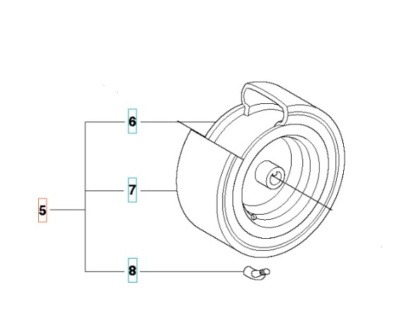 Wheel R111B, R111B5, R112C, R112C5, C112iC in the group at Motorsågsbutiken (5255849-01)