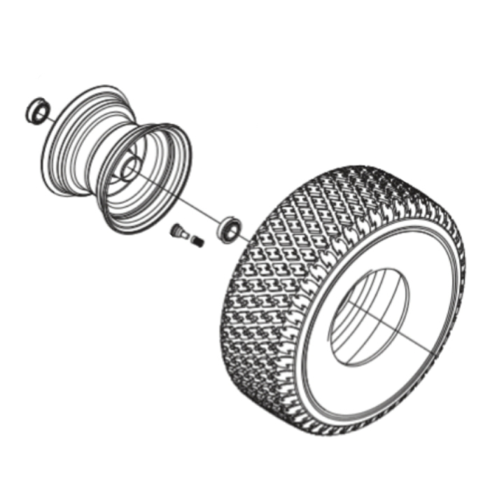 Wheel Kit TS 112, TS 114, TC 215T, TC 220T, TS 112, TS 114, TS 215T, TS 217T in the group at Motorsågsbutiken (5311479-41)