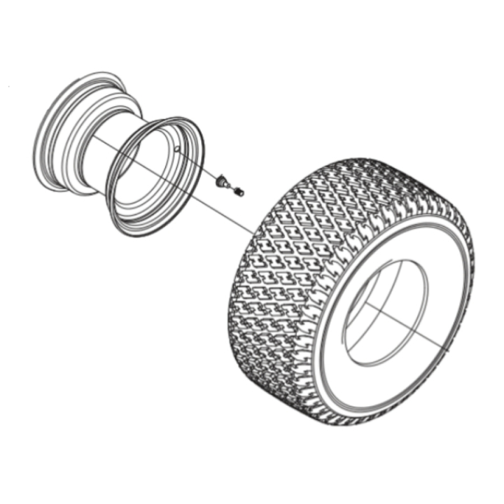 Wheel Kit TS 112, TS 114, TC 215T, TC 220T, TS 112, TS 114, TS 215T, TS 217T in the group  at Motorsågsbutiken (5311479-42)