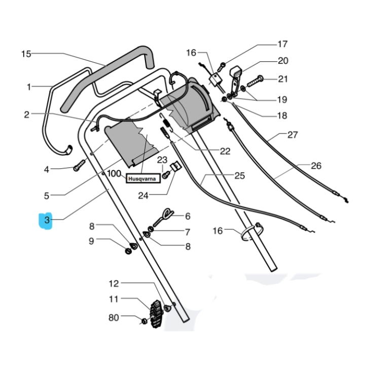 Handle 5312107-70 in the group at Motorsågsbutiken (5312107-70)