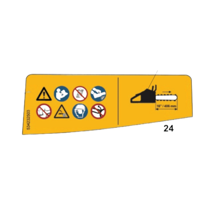 Label Warning 16Ãƒâ€š Bar 5342325-03 in the group  at Motorsågsbutiken (5342325-03)