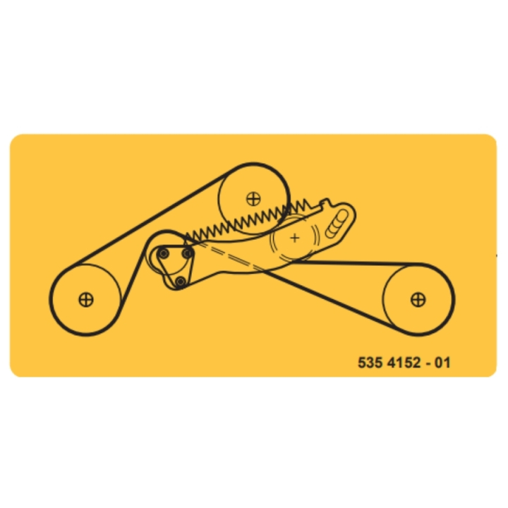 Sticker Belt tensioning in the group  at Motorsågsbutiken (5354152-01)