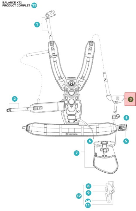 Buckle Front Piece Right Assy 5360259-01 in the group  at Motorsågsbutiken (5360259-01)