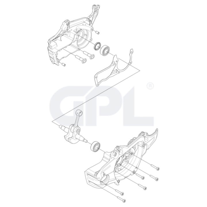 Short block 564XPG in the group Husqvarna Chainsaw 5-series at Motorsågsbutiken (5361602-01)