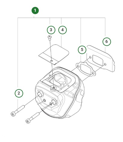 Silencer kit 564XPG in the group Husqvarna Chainsaw 5-series at Motorsågsbutiken (5361817-01)