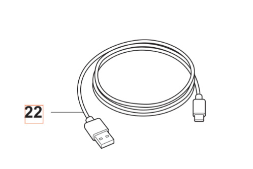 Wiring harness Usb-C Service cable in the group at Motorsågsbutiken (5376454-01)