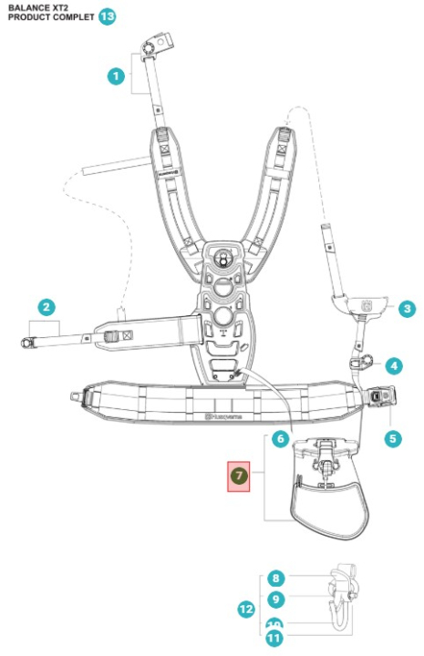 Hip Pad Xt2 Assy Hip Pad Assy 5387418-01 in the group  at Motorsågsbutiken (5387418-01)