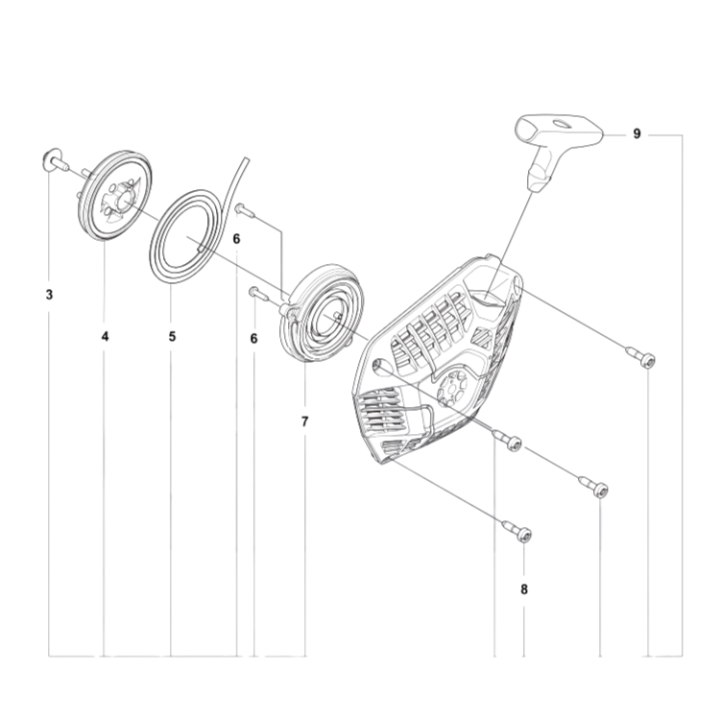 Starter Husqvarna 564XP in the group Husqvarna Chainsaw 5-series at Motorsågsbutiken (5402235-01)