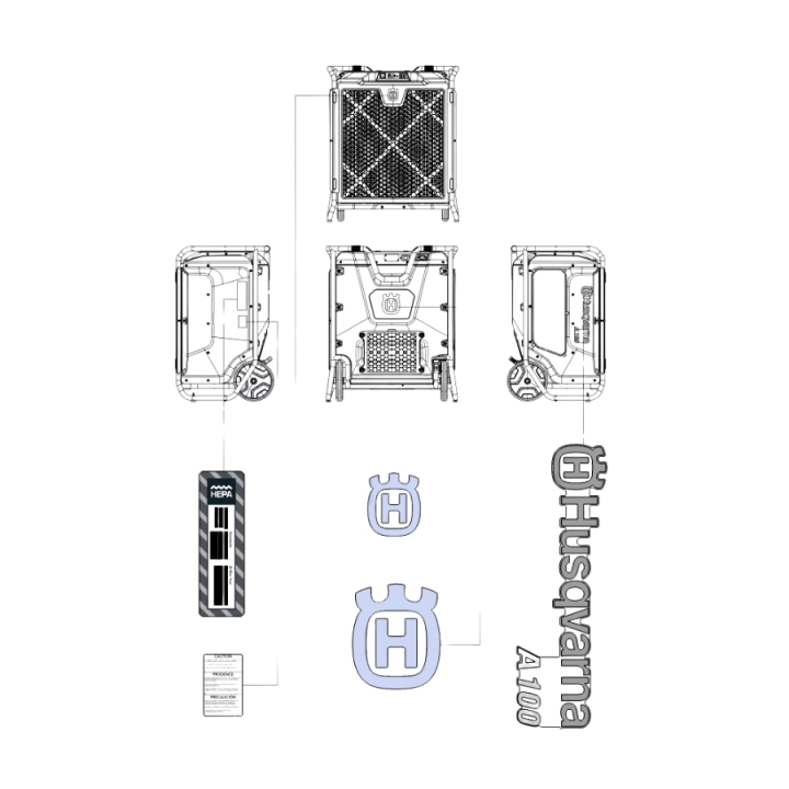 Decal kit of 100 in the group at Motorsågsbutiken (5402314-01)