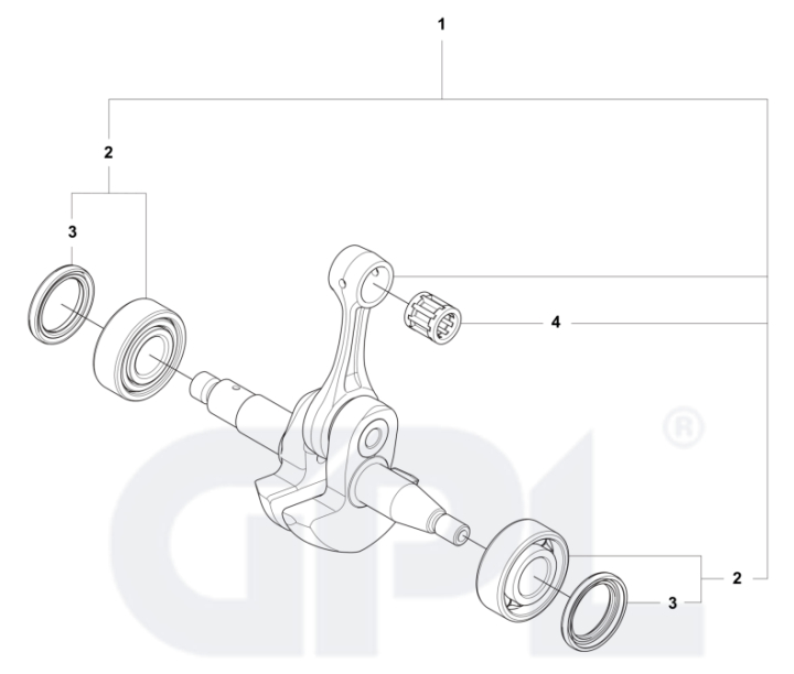 Crankshaft kit 564XPG in the group Husqvarna Chainsaw 5-series at Motorsågsbutiken (5460587-01)