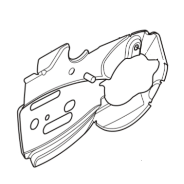 Chain guide plate assembly in the group Husqvarna Chainsaw 5-series at Motorsågsbutiken (5471182-01)