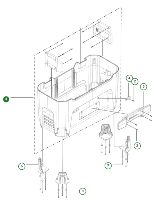 Housing assembly spare part kit in the group at Motorsågsbutiken (5475685-01)
