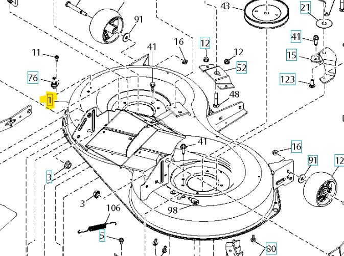 Cutting deck TC138, TC138L, TC139T, TC238T in the group  at Motorsågsbutiken (5476601-01)