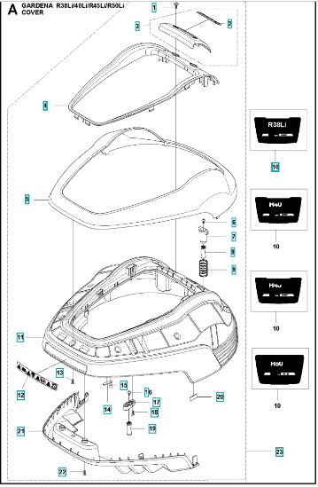 Body System R50Li 5779553-08 in the group  at Motorsågsbutiken (5779553-08)