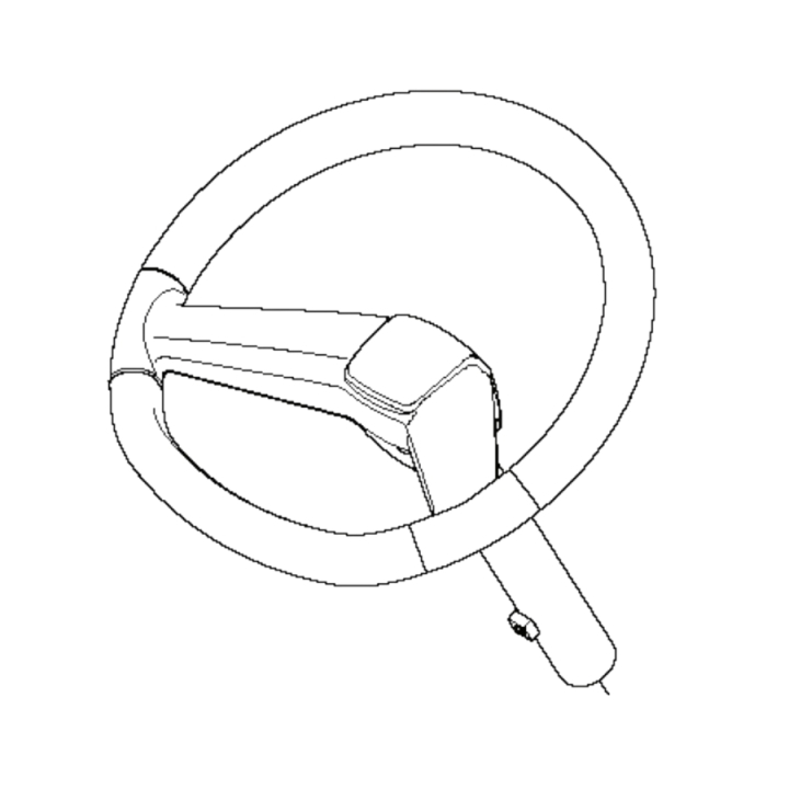 Complete Steering Wheel, Black, Long in the group at Motorsågsbutiken (5779604-03)
