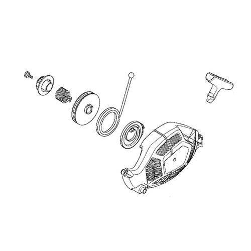 Starter Husqvarna 439 in the group Husqvarna Chainsaw 4-series / Spare parts Husqvarna 439 chainsaw at Motorsågsbutiken (5793098-01)