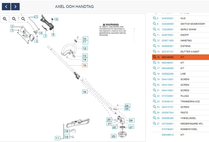 Kit drive shaft in the group  at Motorsågsbutiken (5804466-30)
