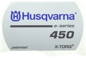 Decal 5808153-02 in the group Husqvarna Chainsaw 4-series / Spare parts Husqvarna 450/E chainsaw at Motorsågsbutiken (5808153-02)