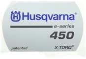 Decal Husqvarna 450 E-series in the group Husqvarna Chainsaw 4-series / Spare parts Husqvarna 450/E chainsaw at Motorsågsbutiken (5808153-02)