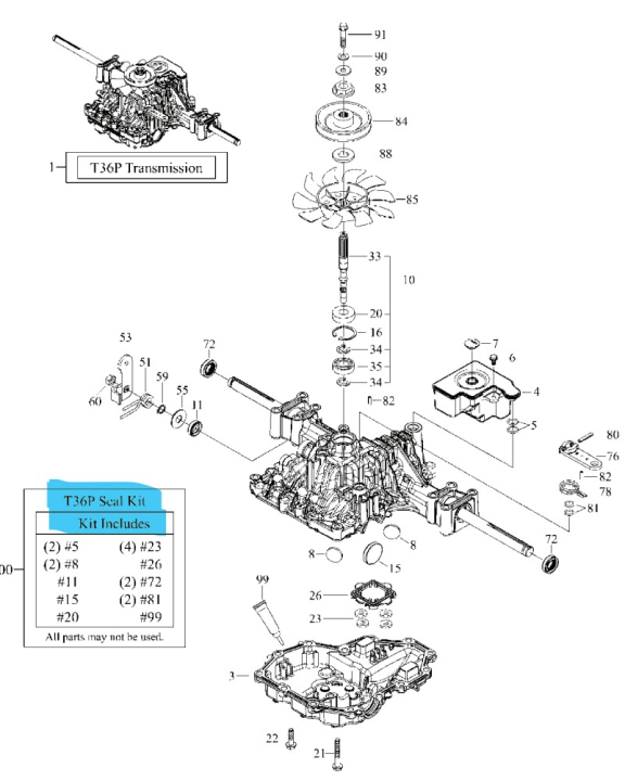 Seal kit in the group at Motorsågsbutiken (5821642-01)
