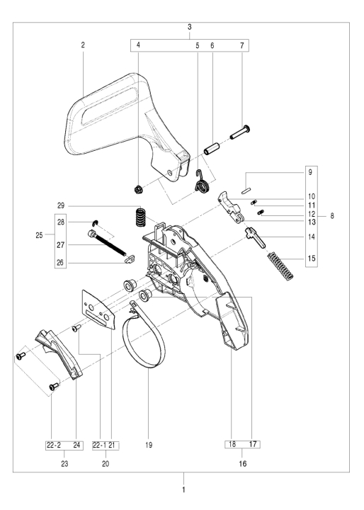 Handle Rear Kit 5826306-01 in the group Husqvarna Chainsaw 1-series at Motorsågsbutiken (5826306-01)