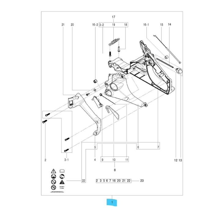 Handle Rear Kit 5826306-01 in the group Husqvarna Chainsaw 1-series / Spare parts Husqvarna 120/E chainsaw at Motorsågsbutiken (5826306-01)