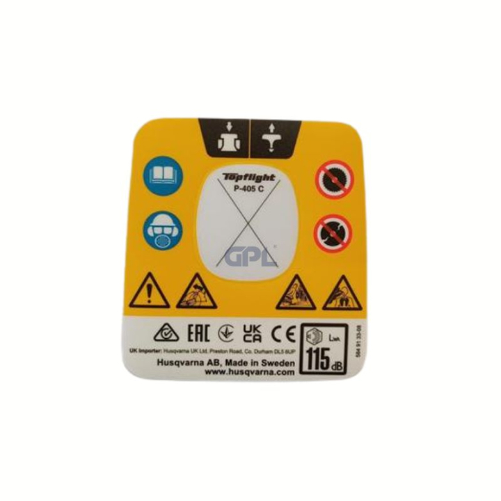 Decal Warning in the group  at Motorsågsbutiken (5849133-08)