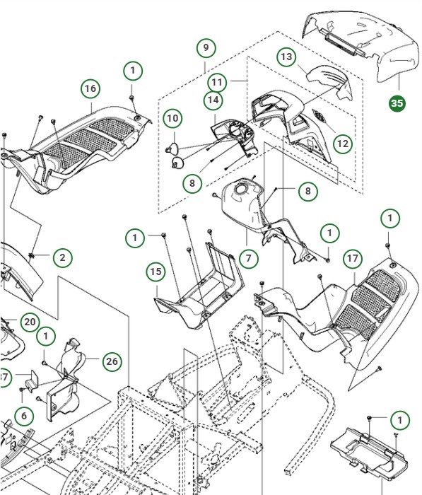 Cover, Tool Frame 5892243-01 in the group at Motorsågsbutiken (5892243-01)
