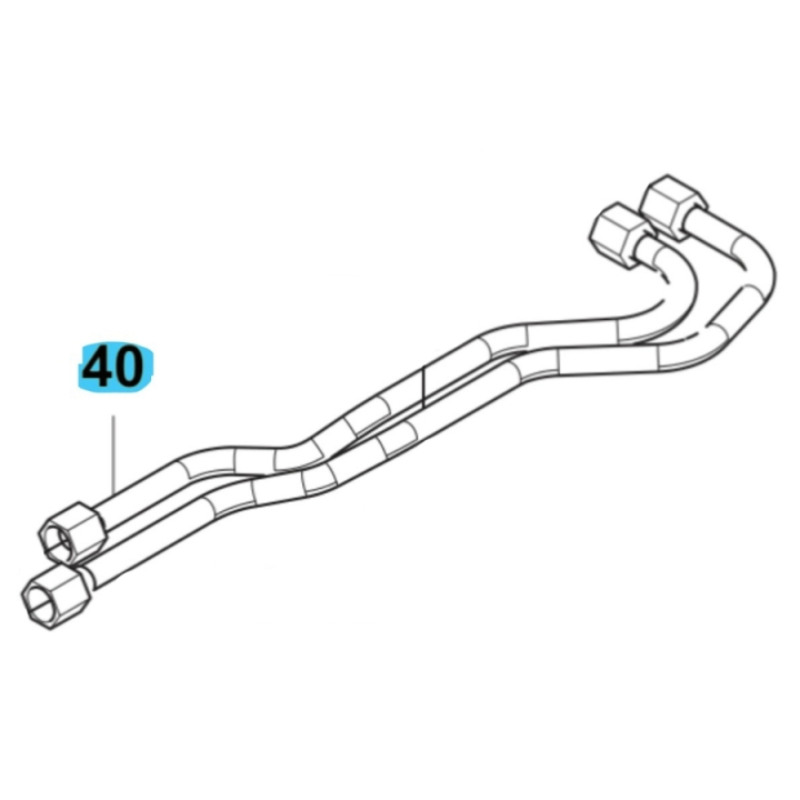 Hydraulic Pipe For Vfmu in the group  at Motorsågsbutiken (5895619-01)
