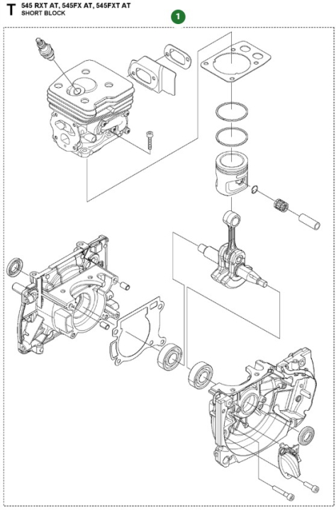Short Block R15Iiat 5900928-02 in the group at Motorsågsbutiken (5900928-02)