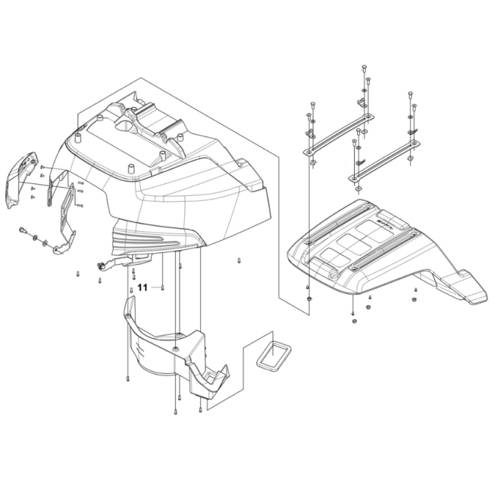 Engine Hood Assy R418Tsx Awd 5909009-03 in the group  at Motorsågsbutiken (5909009-03)