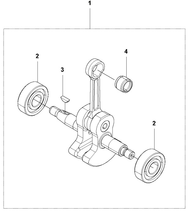 Crankshaft Complete 5933053-01 in the group  at Motorsågsbutiken (5933053-01)
