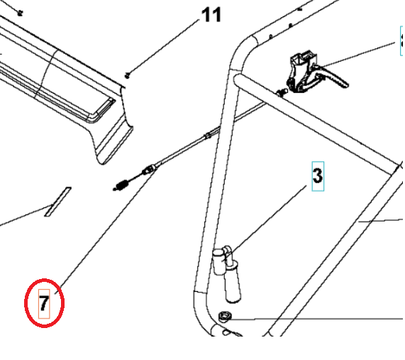 Coupling Cable Lg1250 5986764-01 in the group  at Motorsågsbutiken (5986764-01)