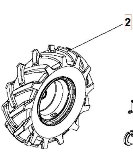 Left Wheel 3.50X6 5986783-01 in the group  at Motorsågsbutiken (5986783-01)