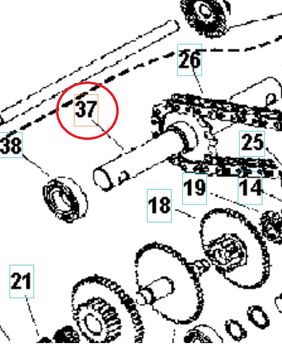 Shaft 2 5986797-01 in the group  at Motorsågsbutiken (5986797-01)